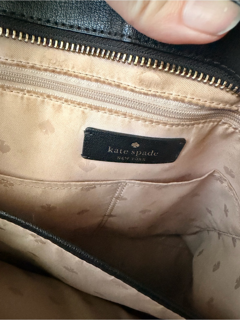 Kate Spade Black Leather Tote Bag - Picture 6 of 10